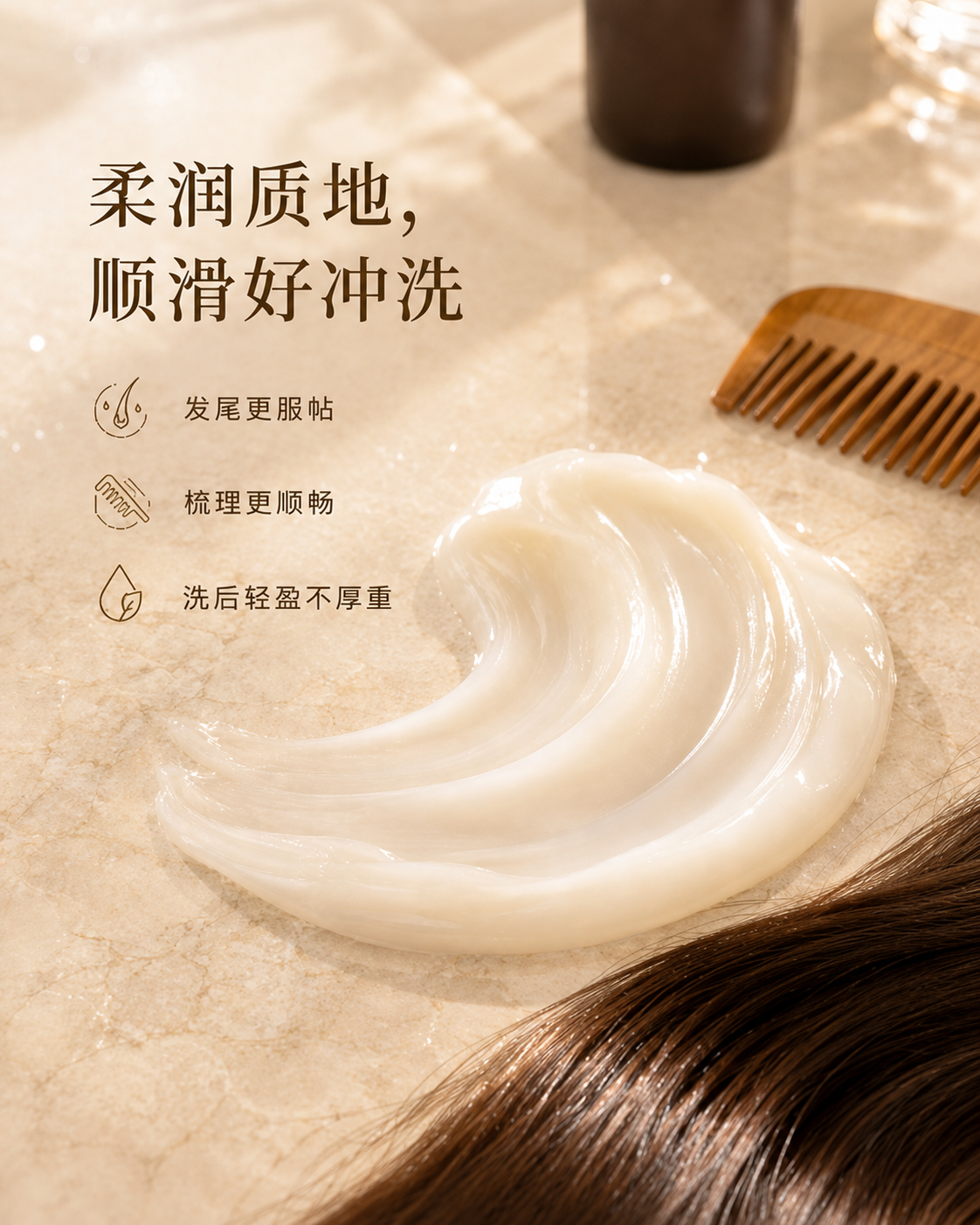 雪玲妃护发素柔润质地